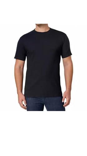 Kirkland Men's Crew Neck White T-Shirts, Black, XXX-Large