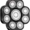 Universal Replacement Heads for Blade,Replacement Blades Compatible with Most Major Head Shaver Brands, Easy-to-Install Electric Razor Shaver Heads for Bald Men. (9 Black)