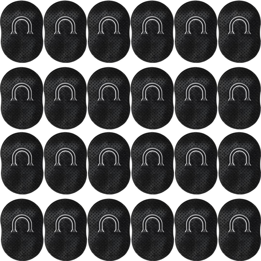 GXXMEI 24PCS Pocket Palm Combs for Men Women Soft Pocket Brush Portable Shampoo Pocket Combs (Black)