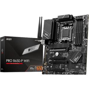 MSI PRO B650-P WiFi AMD AM5 ATX Motherboard, 4X DDR5~128GB, 1x PCI-E x16, 2X M.2, 6X SATA, 8X USB 3.2, 1x USB Type C