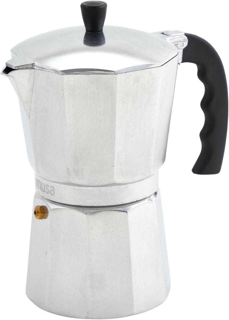 IMUSA 9cup Cast Aluminum Stovetop Coffeemaker (9 Cup, Silver)