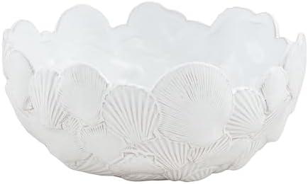 Mud Pie Layered Sea Shell Bowl; 4 3/4" x 10" dia