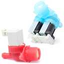 Dusledel W11688994 & W11688995 Washer Cold and Hot Water Inlet Valve Set 1/2 in Threaded NPT Replacement for Whirlp Washing Machine Parts Replace W11486360 W11486361