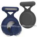 Waterproof Airtag Holder for Kids (4 Pack), Hidden Air Tag Case with Pin, Full Cover GPS Tracker Clip Compatible with Apple Airtag for Toddlers, Children, Elderly, Clothing, Backpack (Gray/Blue)