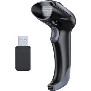 TEEMI QR Bluetooth Barcode Scanner, 1D 2D Wireless USB Imager for iPhone ipad Andriod Smartphone Tablet Mac Windows PC, Support PDF417 Driver License, Stable Bluetooth 5.0 Technology, with USB Dongle