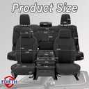 Front and Rear Seat Covers for Chevy Silverado & GMC Sierra 1500 Crew Cab 2019-2026 with Headrest and Rear Cup Holder Composite Sponge Fabric Soft Breathable Comfortable Black