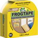 FrogTape Delicate Surface Painters Tape with PAINTBLOCK, 2 Inch Wide (1.88 In. x 60 Yds), Low Adhesion, Ideal for Freshly Painted Walls, Trim & Surfaces, Yellow, 1 Roll (280222)