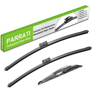 PARRATI Windshield Wipers for ML350 2012-2015/GLE350 2016-2017,26"+23" Front and 12" Rear,OEM Replacement Wiper Blades,Quiet & Streak-Free(Set of 3)