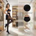Sheer Tights for Women Shiny Pantyhose Oil Silk High Waist Tights Rip Resistant Tights Stockings (L)