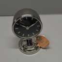 Deco 79 Stainless Steel Metal Decorative Clock Small Mantel Clock, Tabletop Clock 4" x 4" x 7", Silver
