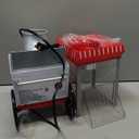 Nostalgia Vintage Hot-Air Popcorn Maker Machine - Makes Up to 12 Cups - Oil-Free - Healthier Popcorn - Classic Stand-Up Cart With Wheels - Includes Kernel Measuring Cup - White & Red