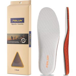 Shoe Inserts for Men and Womem Sport Shoe Insoles Memory Foam Insoles Excellent Shock Absorption and Cushioning for Feet Relief, Comfortable Insoles for All Day Energy in Running, Walking, and Work (MS4/WS6, Cotton)