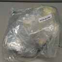 Ohuimrt 50 PCS Clear Plastic Gift Bags with Handles, 5.9 x 6.3 x 2.8 Inches Reusable Party Favor Bags with Ribbon Transparent Gift Wrap Bags Bulk for Weddings Birthdays