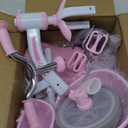 Toddler Tricycle for 1-3 3-5 Year Olds, 2 3 4 5 Year Old Girl Xmas Birthday Gifts, Pink Toddler Baby Bike, 3-Level Adjustable Seat, 3 Color Light Wheels, 2 Baskets, Outdoor Toys for Ages 2-4