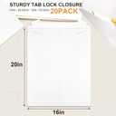 20 Pack 16x20 in Tab Lock Rigid Mailers Extra Large Sturdy Keep Flat Mailers Cardboard Envelopes Kraft Paper 250 Gsm for Shipping Photos, Packing Documents, Gift Cards, Cds, Art Prints, White