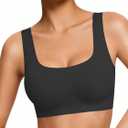 Avidlove Women's Comfy Pullover Wireless Bra Seamless Bralettes No Underwire T Shirt Wirefree Wide Straps Sleep Everyday Bras (Black)