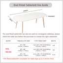 Fitted White Oval Tablecloth with Elastic 48x68 Inch Outdoor Table Cover Spandex Stretchy Solid Color Fabric Dining Table Cloth for Party Wrinkle Free Non Slip