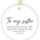 FUGWN Sister Ornament, Sisters Hanging Ornaments for Christmas Tree Party Holiday Decorations, Sister Gifts for Christmas from Sisters Brothers Decorative Ornaments Keepsake