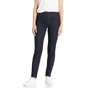 Amazon Essentials Women's Mid-Rise Stretch Pull-On Jegging - Discontinued Colors, Rinsed, 12 Short, 2 PCS