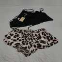Ekouaer Silk Pajamas Set for Women Satin Backless Lingerie Pjs Cami Top and Shorts Nightwear XS