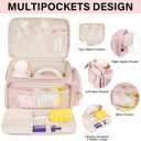 Breast Pump Bag Compatible with Spectra S1 and S2, Breast Pumping Travel Storage Bag with Waterproof Mat for Pumping Essentials and Accessories, Pink