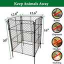 8 Pack Plant Protectors from Animals, 32Pcs DIY Plant Cages 12.6"x12.6"x16", Chicken Wire Garden Animal Barrier, Keep Rabbits & Chipmunks Out for Vegetables, Shrubs & New Plants