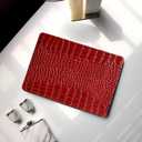 KEROM Compatible with Crocodile MacBook Air 13 Inch Case 2025-2022 M4 M3 M2 A3240 A3113 A2681, Textured Elegant Luxury Aligator Skin Snakeskin PU Leather Hardshell Case & Keyboard Cover, Burgundy