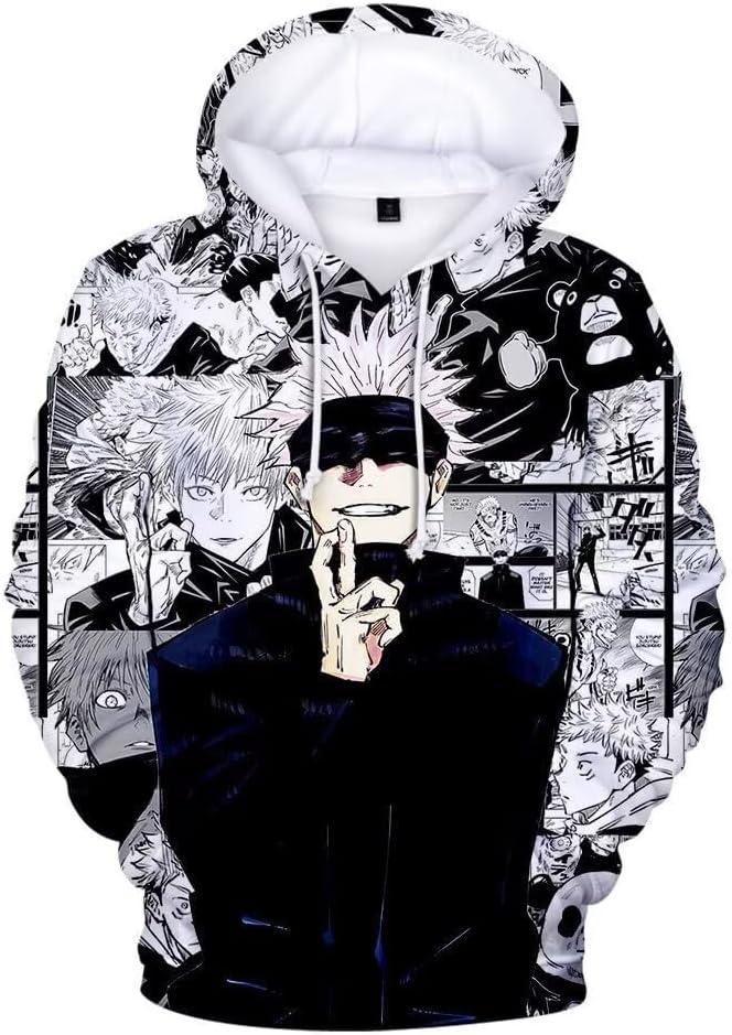 Gojo Satoru Hoodie Costume Cosplay Sweatshirt Sweater 3D Novelty Hooded Pullover for Men Women