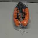 Binsheo Microfiber Leather D Shaped Steering Wheel Cover, Breathable, Anti Slip, Universal 15 inch, Black with Orange