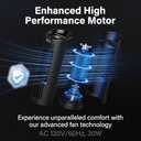 JRD 13'' Tower Fan for Bedroom, Quiet Cooling Desk Fan with Remote, 80 Oscillating, 3 Speed, 4 Mode, 12h Timer, Digital Touch Screen, Portable, Safe Bladeless Table Fan for Home Desktop Office