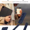 ZHK Liquid Silicone Designed for iPhone 13 Pro Max Case with Magnet Stand, [Precise Camera Lens Protection][Mil-Grade Drop Shockproof][Soft Anti-Scratch Microfiber Lining] Slim Fit Cover, Navy Blue