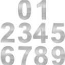 House Number - 6 Inch Stainless Steel Floating Home Address Number, Rustproof & Easy Install, Silver, Number 0