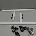 Floor Mirror 360 Swivel Rolling Base with Lockable WheelCompatible Wall MirrorsWhite