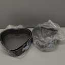 3pcs Heart Shaped Springform Cake Pans, Non Stick Cheesecake Pans Set with Easy Release Base & Secure Lock, 20cm 22cm 24cm Baking Tin Cake Mould for Small Pizza Pie(COLOR:Black)