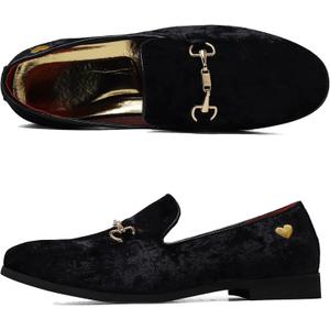 Luxury Velvet Penny Loafers Shoes Embroidery Suede Dress Loafers Daily Boats Shoes for Party Wedding Prom Size 47