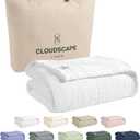 CLOUDSCAPE 8 Layer Muslin Blanket for Adults, 100% Cotton Gauze Layering Summer Blanket King Size, 92"x108" Fits Upto Cal King Bed - Heavy Weight, Breathable, All Season Soft Bedding - White