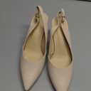 Rilista Women's Slingback Kitten Heels Closed Pointed Toe Wedding Party Dress Pumps Shoes Size 7,5