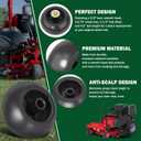 CheeMuii 4 Pack Lawn Mower Deck Wheel Kit Heavy-duty Mower Anti Scalp Deck Wheels Replace for Bad Boy 022-5234-98 Replace for Exmark 103-4051 103-7263 Etc