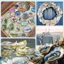 15PCS Oyster Shells 4"-5" Concave Oyster Shells for Crafts Natural Oyster Shells Bulk, for Home Vase Filler, Xmas Ornaments, DIY Arts and Crafts Sea Shells