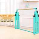 Marfual 5 Ft Fold Gymnastic Bar with Mat Kip Bar with Mat with Professional 4 Ft Width for Kids and Girl and Teenage Home and Club Use