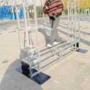 Heavy Duty Black Truss Base Stand 8"x8" Compatible, Stable Support for Trade Show Booths, Stage Lighting, and Event Displays