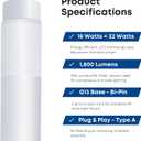 Feit Electric LED 4ft Bulbs T8, 32 Watt Equivalent, Type A Tube Light, Plug & Play, T8 LED Tubes, LED Fluorescent Replacement, Frosted, T848/840/LEDG2/2/5, Cool White, 10 Pack