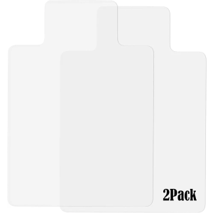 TemChair Mat for Hard Floors - 36" x 48" InchesClear Desk Chair Mat for Hardwood Floors 2PCS