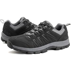 OL OUTJET LEGEND Men's Waterproof Hiking Shoes Leather Comfortable Lightweight Anti-Slip Outdoor Walking Work Sneakers, 8.5