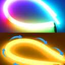 Sequential LED Strips APP Bluetooth Control RGB Multi Color Headlight 24Inch LED Daytime Running Lights Flexible DRL Tube Strip 12V 2-Pack