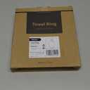 YOHOM Suction Cup Towel Ring Matte Black Hand Towel Holder for Bathroom Stainless Steel Vacuum Suction Washcloth Holder Dish Towel Hanger for Shower Wall No Drill