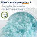 QUTOOL Cooling Pillow for Sleeping, CertiPUR-US Shredded Memory Foam King Pillows Set of 2, Cool Pillow for Hot Sleepers Adjustable Firm Pillow for Side, Back, Stomach Sleepers Soft Yet Support, White