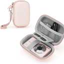 SQERO Camera Case for Digital Camera CAMKORY DC403 FHD 1080P/ KODAK PIXPRO FZ55/ FZ45/ STUOGYUM DC402-AF, SD Card Storage Travel Carry Cute Case Bag Small (Pink)