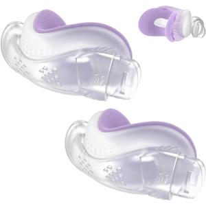 2 Packs Improved Cushion for Airtouch N30i & Airfit N30i, with Soft Fleece Fabric, Warm & Breathable, Non-Slip Nasal Pillow Mask, Comfort & Easy to Use CPAP Supplies, Old Version - Purple (Small)