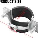 VIKKSAER 10Pcs Adjustable Pipe Bracket Clamp, Pipe Clamp Split Ring Hanger, Heavy Duty Pipe Bracket Clamp Wall Ceiling Mount Pipe Support with M8 Nuts (1-1/4inch / 32mm)